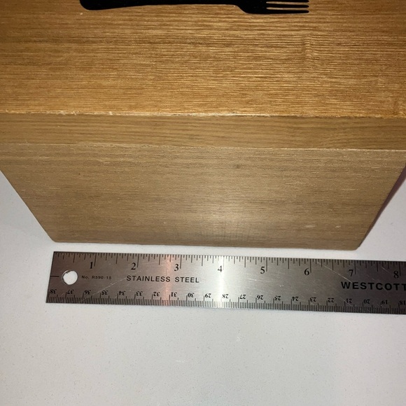 Wooden Recipe Box with Fork Design - Picture 6 of 16